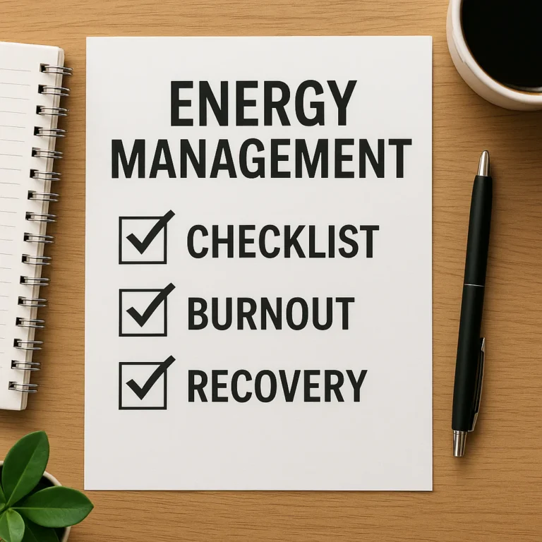 Featured image for 7-Step Energy Management Checklist for Burnout 2026