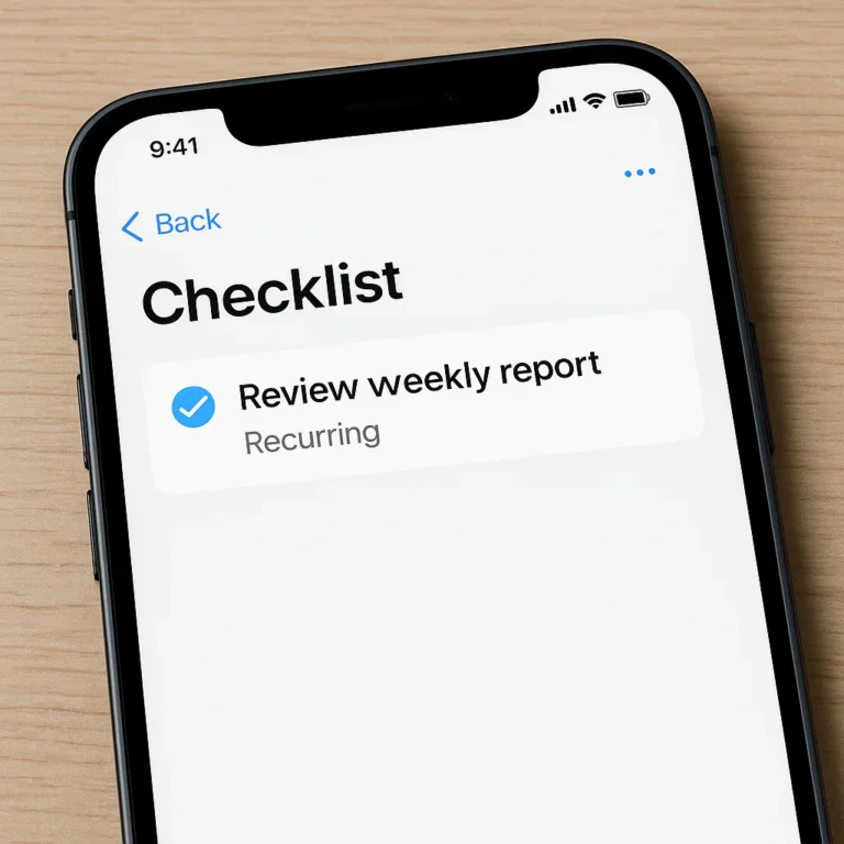 Featured image for How to Create a Recurring Checklist on iPhone 2026 Guide