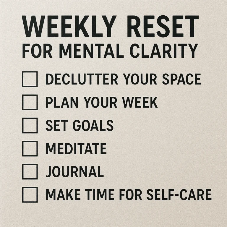 Featured image for The Ultimate 7-Step Weekly Reset Checklist for Mental Clarity 2026