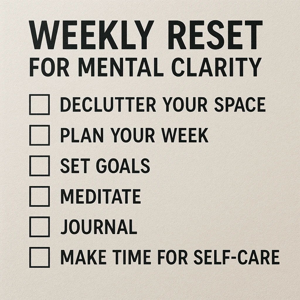 Featured image for The Ultimate 7-Step Weekly Reset Checklist for Mental Clarity 2026