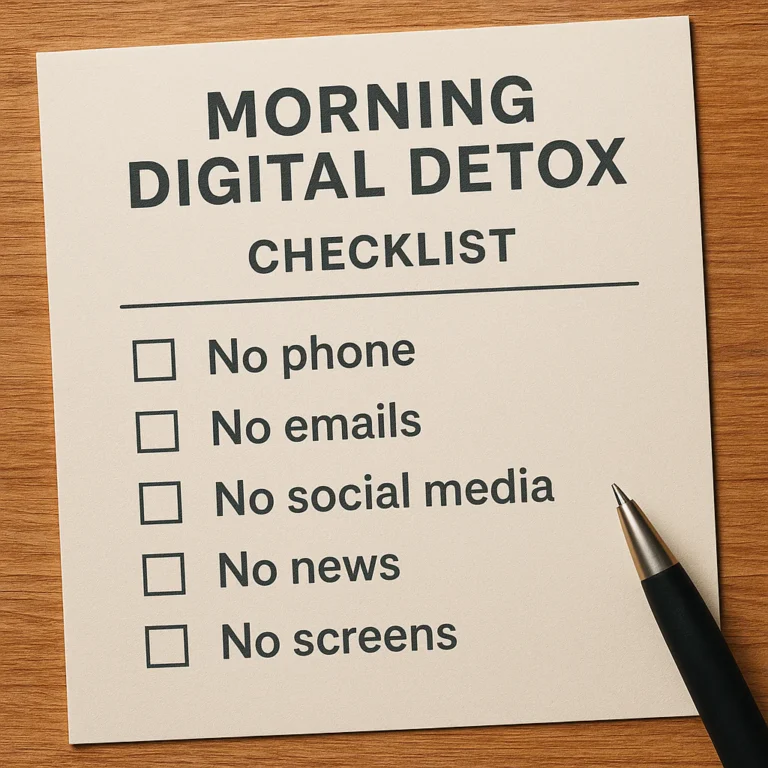 Featured image for The 7-Step Morning Digital Detox Checklist for 2026
